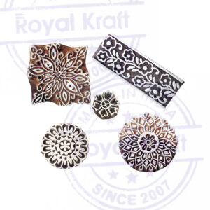 Floral Wooden Stamps - Set