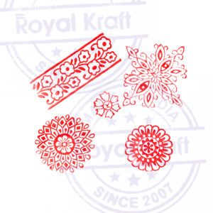 Floral Wooden Stamps - Set
