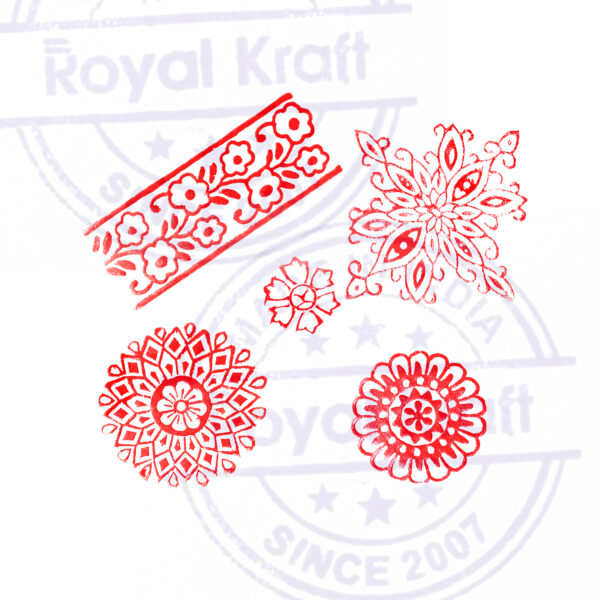 Floral Wooden Stamps - Set