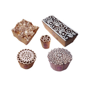 Floral Wooden Stamps - Set