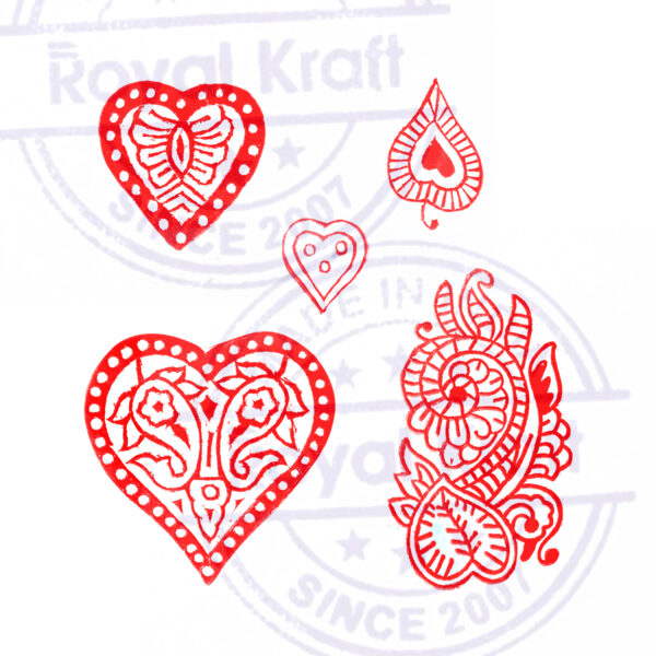 Heart Wooden Stamps - Set