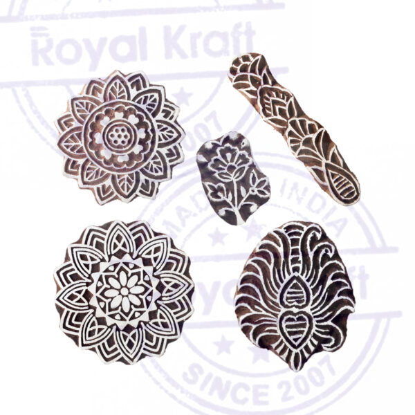 Floral Wooden Stamps - Set