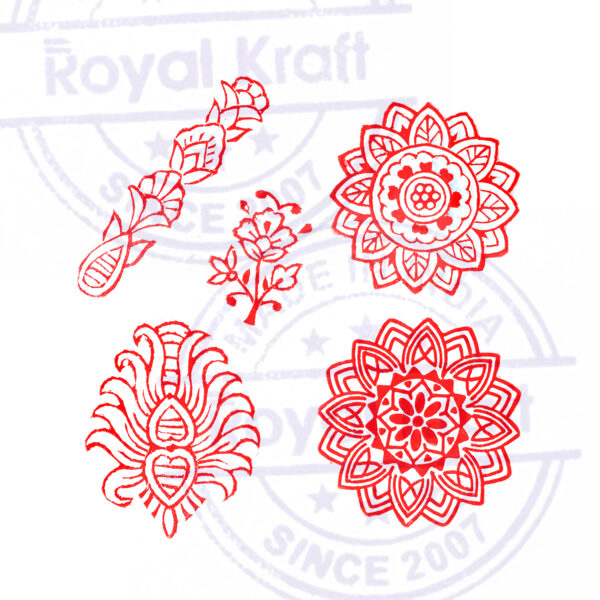 Floral Wooden Stamps - Set
