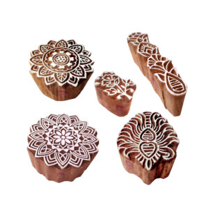 Floral Wooden Stamps - Set
