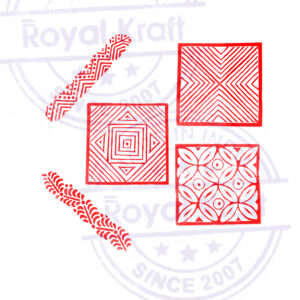 Square Wooden Stamps - Set