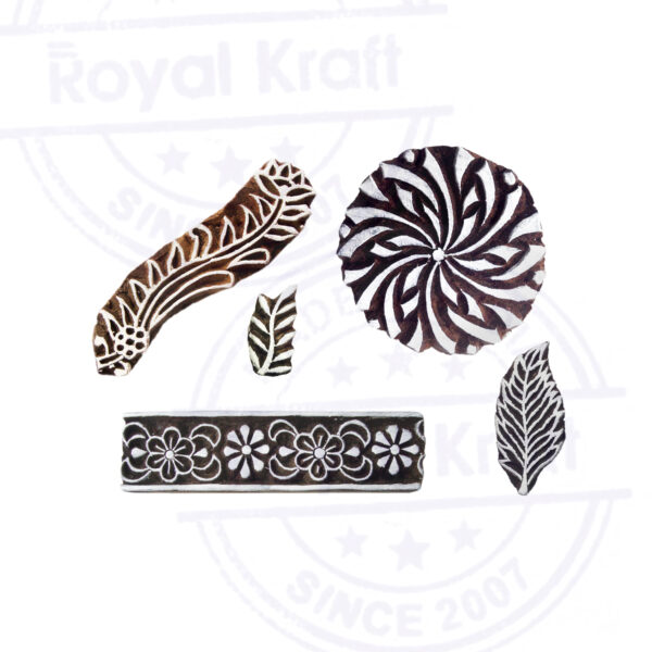 Floral Wooden Stamps - Set