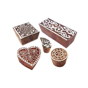 Floral Wooden Stamps - Set