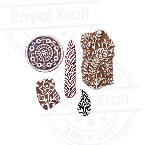 Floral Wooden Stamps - Set