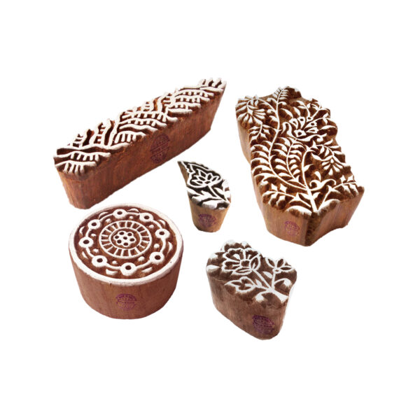 Floral Wooden Stamps - Set