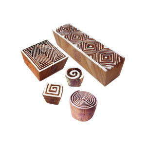 Square Wooden Stamps - Set
