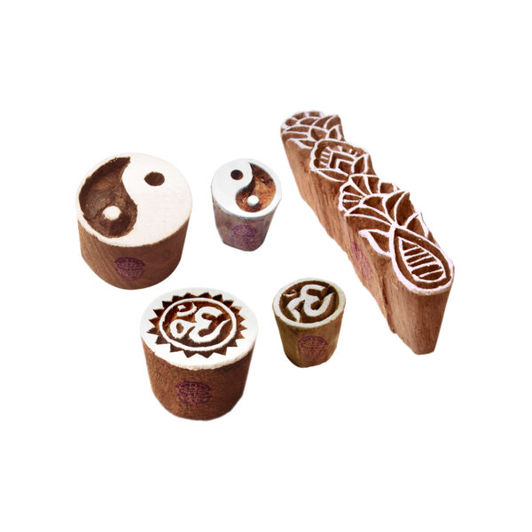Round Wooden Stamps - Set