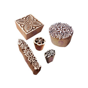 Floral Wooden Stamps - Set