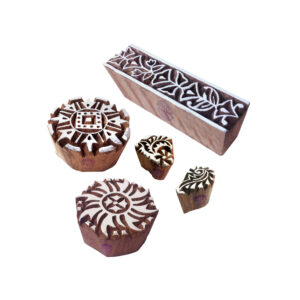 Indian Wooden Stamps - Set