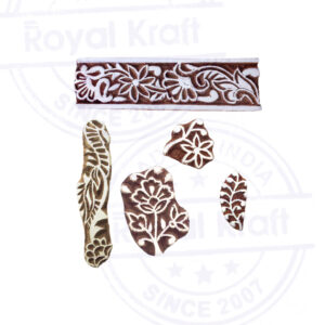 Floral Wooden Stamps - Set