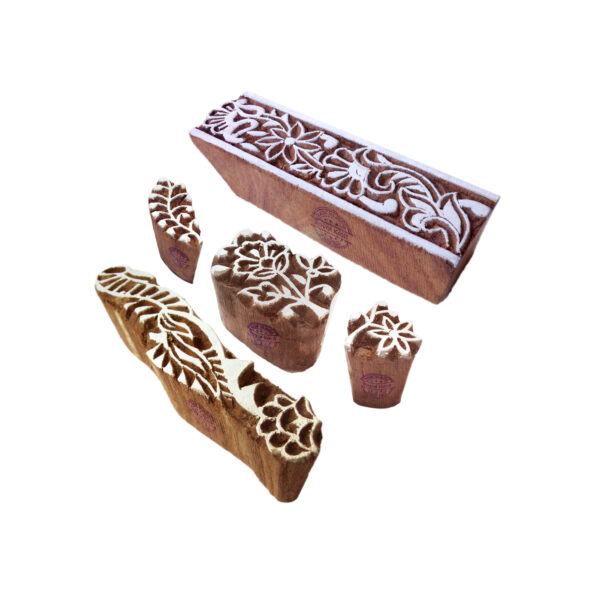 Floral Wooden Stamps - Set