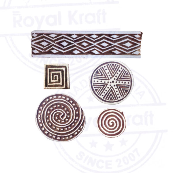 Round Wooden Stamps - Set