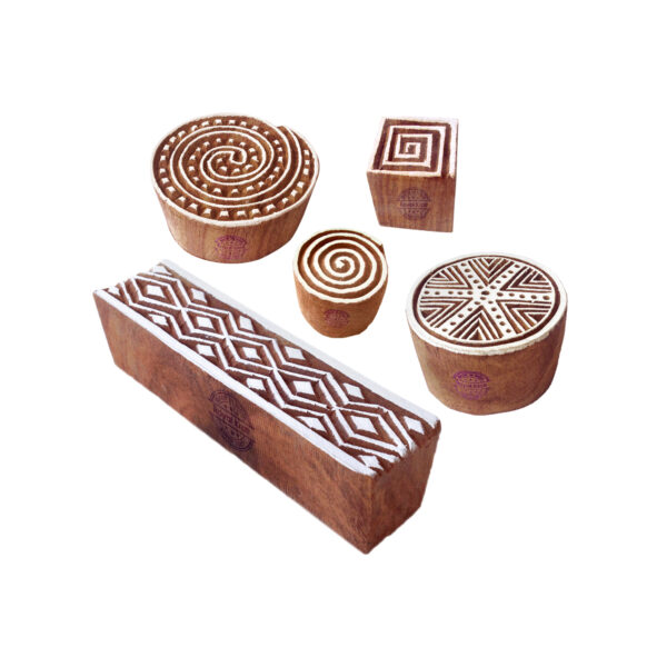 Round Wooden Stamps - Set