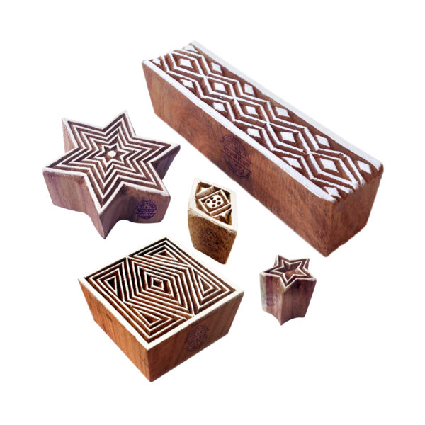 Star Wooden Stamps - Set