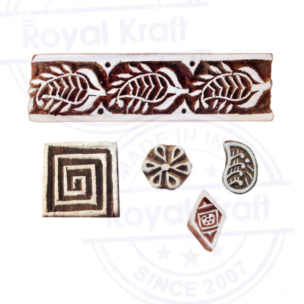 Indian Wooden Stamps - Set