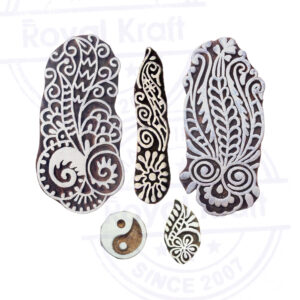 Floral Wooden Stamps - Set