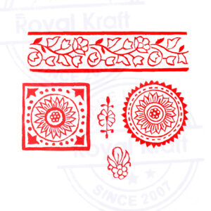 Floral Wooden Stamps - Set