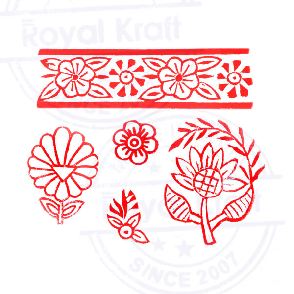 Floral Wooden Stamps - Set