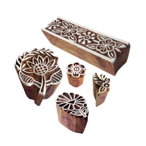 Floral Wooden Stamps - Set