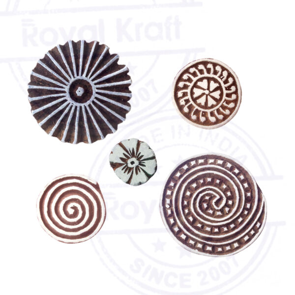Round Wooden Stamps - Set