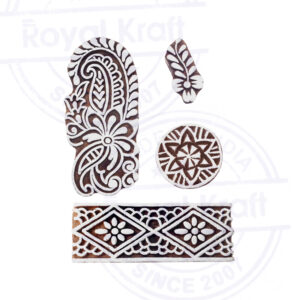 Floral Wooden Stamps - Set