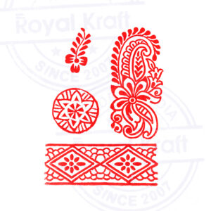 Floral Wooden Stamps - Set