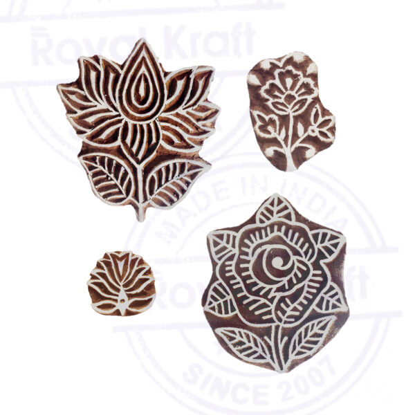 Floral Wooden Stamps - Set