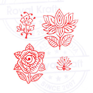 Floral Wooden Stamps - Set