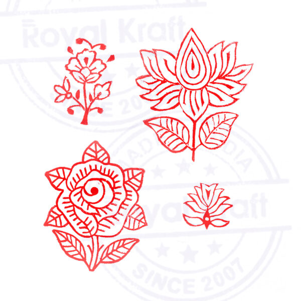 Floral Wooden Stamps - Set