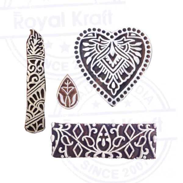 Heart Wooden Stamps - Set