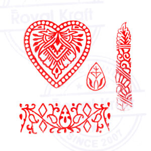 Heart Wooden Stamps - Set
