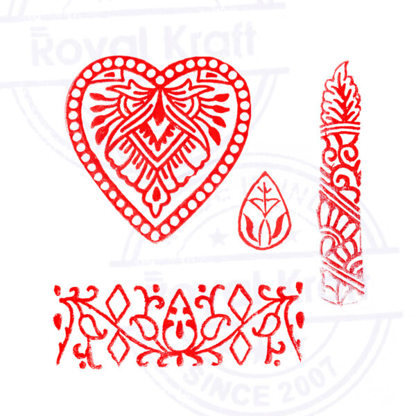 Heart Wooden Stamps - Set