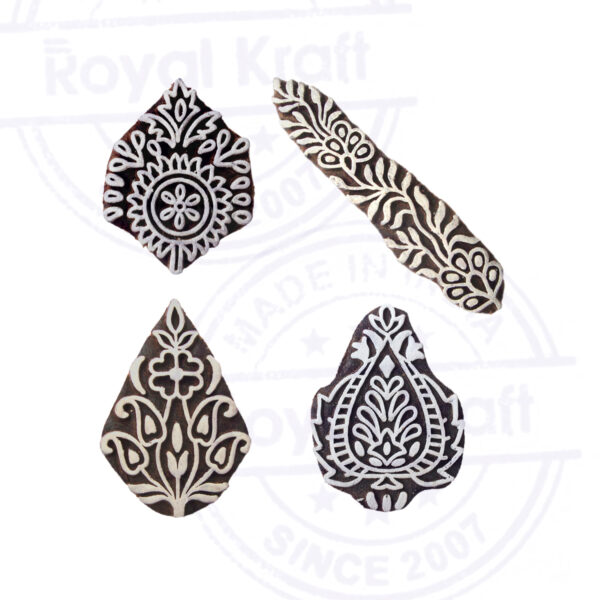 Floral Wooden Stamps - Set