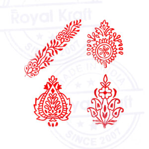 Floral Wooden Stamps - Set