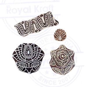 Floral Wooden Stamps - Set