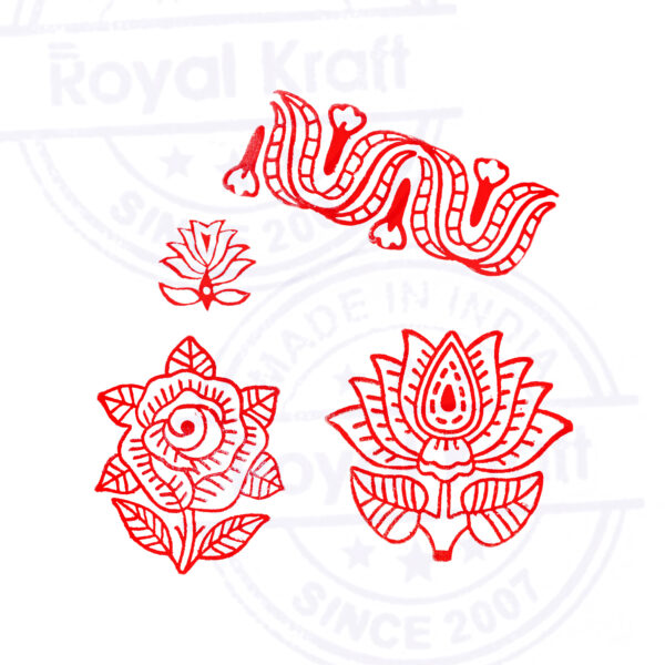 Floral Wooden Stamps - Set