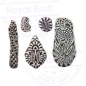 Floral Wooden Stamps - Set