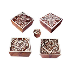 Square Wooden Stamps - Set