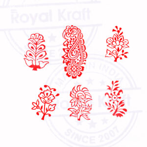 Floral Wooden Stamps - Set