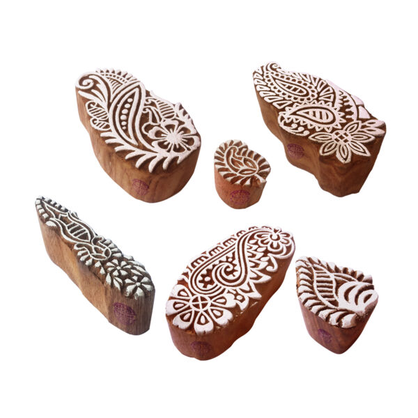 Floral Wooden Stamps - Set