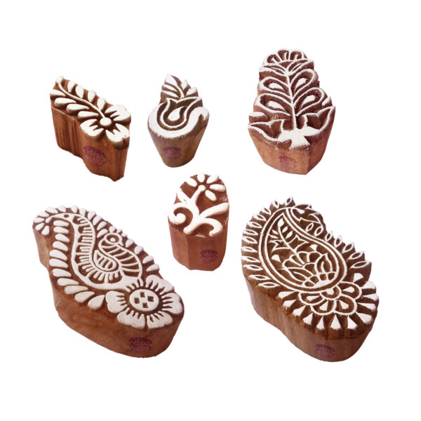 Floral Wooden Stamps - Set