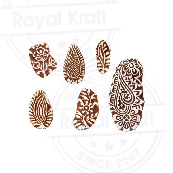 Floral Wooden Stamps - Set