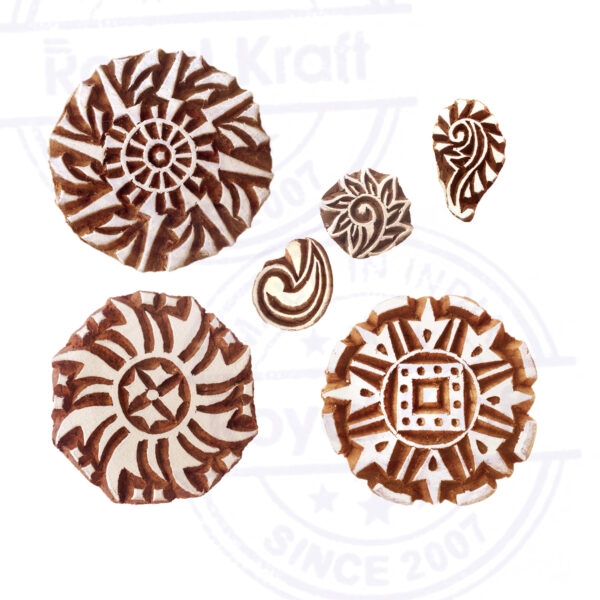 Round Wooden Stamps - Set