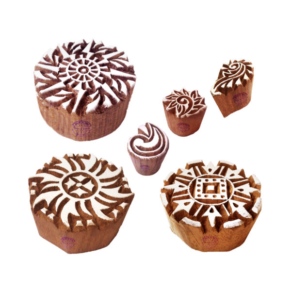 Round Wooden Stamps - Set