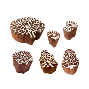 Floral Wooden Stamps - Set