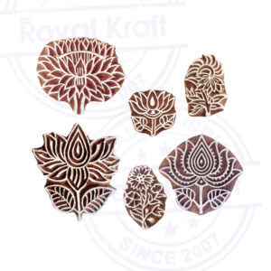Floral Wooden Stamps - Set